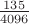 $\frac{135}{4096}$