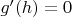 $g'(h)=0$