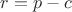 $r=p-c$