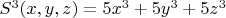 $S^3(x,y,z)=5x^3+5y^3+5z^3$