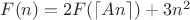 $F(n)=2F(\lceil An \rceil)+3n^2$ $F(n)=2F(\lceil An \rceil)+3n^2$