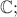 $\mathbb{C};$