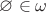 $\varnothing \in \omega$
