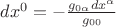 $dx^0=-\frac{g_{0\alpha}dx^{\alpha}}{g_{00}}$