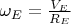 $\omega_E = \frac{V_E}{R_E}$