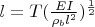 $l=T(\frac {EI} {\rho_{b} l^{2}})^{\frac {1}{2}}$