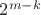 $2^{m-k}$