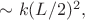 $\sim k(L/2)^2,$