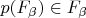 $p(F_\beta)\in F_\beta$