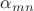 $\alpha_{mn}$
