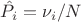 $\hat P_i = \nu_i/N$