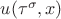 $u(\tau^{\sigma},x)$