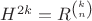 $H^{2k}=R^{\binom{k}{n}}$