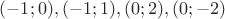 $(-1;0),(-1;1),(0;2),(0;-2)$