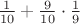 $\frac{1}{10}+\frac{9}{10}\cdot\frac{1}{9}$