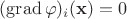 $(\operatorname{grad}\varphi)_i(\mathbf x)=0$