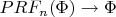 $PRF_n(\Phi) \to \Phi$