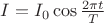 $I=I_0\cos \frac{2\pi t}{T}$ $I=I_0\cos \frac{2\pi t}{T}$