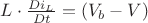 $L \cdot \frac{Di_{L}}{Dt}=(V_{b}-V)$