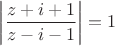 $\left|\dfrac{z+i+1}{z-i-1}\right|=1$