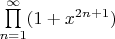 $\prod\limits_{n=1}^{\infty} (1+x^{2n+1}) $