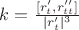 $  k = \frac{[r'_t, r''_{tt}]}{|r'_t|^3}$