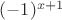 $(-1)^{x+1}$ $(-1)^{x+1}$
