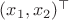 $(x_1,x_2)^\top$