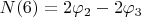 $N(6)=2\varphi_2-2\varphi_3$