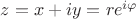 $z=x+iy=re^{i\varphi}$