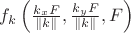 $f_k\left(\frac{k_x F}{\| k \| }, \frac{k_y F}{\| k\|}, F\right)$