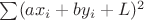 $\sum(ax_i+by_i+L)^2$
