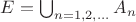 $E=\bigcup_{n=1,2,\ldots}A_n$