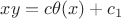$xy =c\theta(x)+c_1$