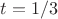 $t = 1/3$