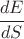 $ \cfrac{dE}{dS} $