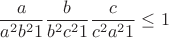 $$\frac{a}{a^2 b^2 1} \frac{b}{b^2 c^2 1} \frac{c}{c^2 a^2 1}\leq1$$