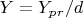 $ Y=Y_p_r/d $