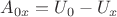 $A_{0x}=U_0-U_x$