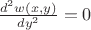 $ \frac{d^{2}w(x,y)}{dy^2}=0$