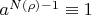 $a^{N(\rho)-1} \equiv 1$