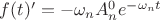 $f(t)^\prime=-\omega _n A^0 _n e^{-\omega_n t}$
