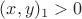 $(x,y)_1>0$