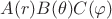 $A(r)B(\theta)C(\varphi)$ $A(r)B(\theta)C(\varphi)$