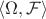 $\langle \Omega, \mathcal F\rangle$