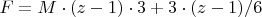 $F=M \cdot (z-1)\cdot3+3\cdot(z-1)/6$