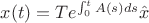 $x(t)=Te^{\int_0^tA(s)ds}\hat x$