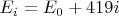 $E_i=E_0+419i$