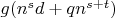 $g(n^sd+qn^{s+t})$