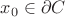 $x_0\in\partial C$